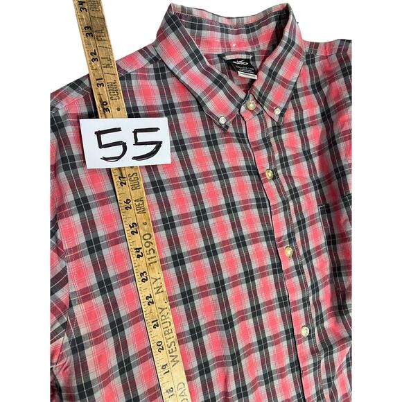 Nike 6.0 Shirt Mens 2XL Gray Red Plaid Short Sleeve Cotton Casual - Picture 4 of 7